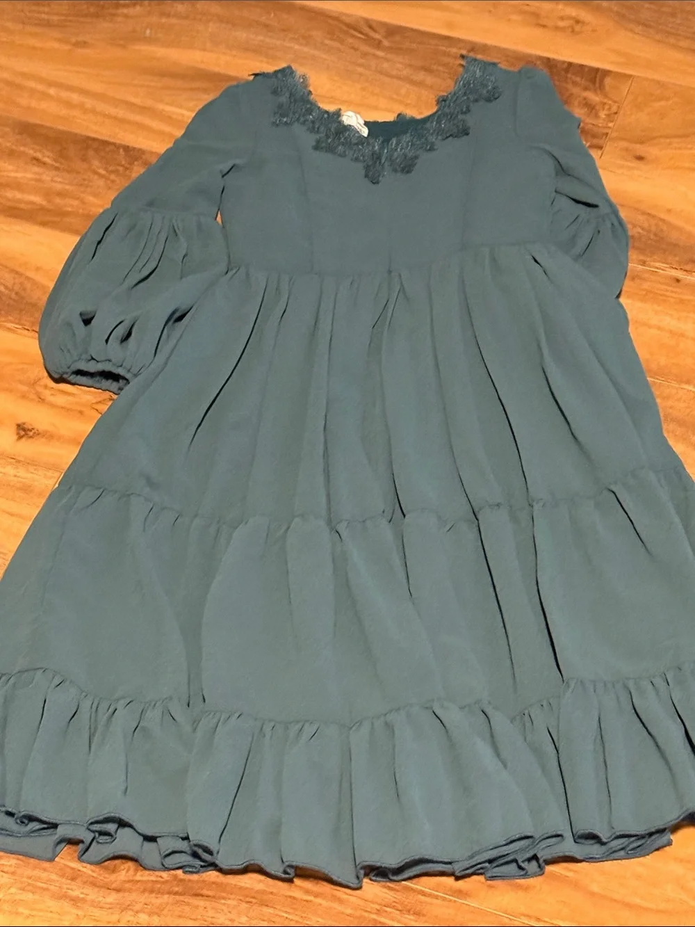 Miajoyby Joyfolie Velvet Blazer with Teal Dress & Grey Tiered Sundress Bundle - Picture 4 of 7